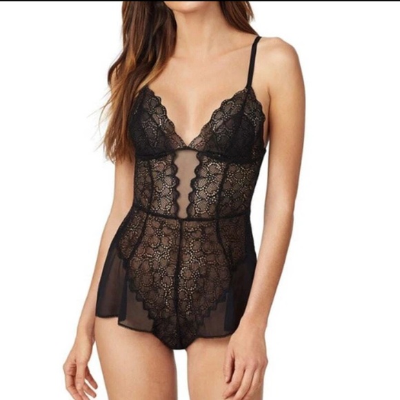 DKNY NWT Women’s Whimsigoth Coquette Sheer Lace Teddy Bodysuit Romper Size XL - Picture 1 of 6